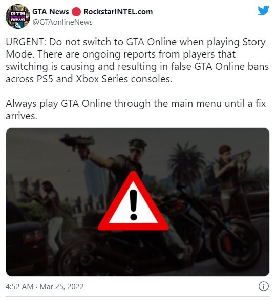 Bug lạ đời: Game thủ bị ban khỏi GTA Online vì chơi... GTA V