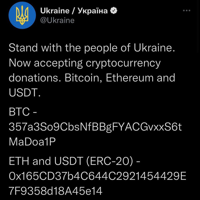 Ukraine dùng tiền điện tử quyên góp để mua trang thiết bị quân sự