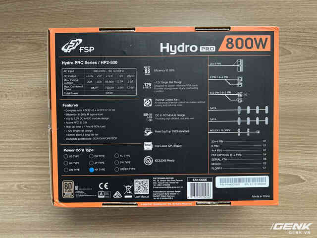 Mở hộp và đánh giá nhanh FSP Hydro Pro 800W Bronze: hàng “budget” cân được cả cấu hình khủng - Ảnh 2. Mở hộp và đánh giá nhanh FSP Hydro Pro 800W Bronze: hàng “budget” cân được cả cấu hình khủng - Ảnh 2.