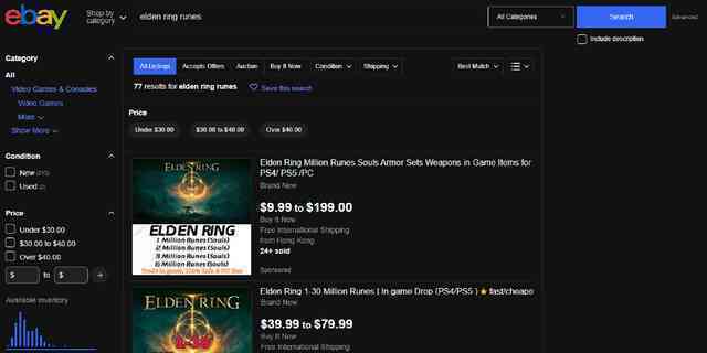 "Cày cuốc" quá mất thời gian, nhiều game thủ bỏ hàng trăm USD để mua tiền ảo của Elden Ring trên eBay