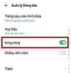 Hướng dẫn bật bong bóng chat điện thoại OPPO