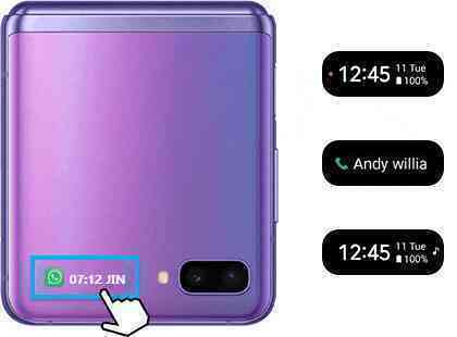 Hướng dẫn sử dụng màn hình ngoài Galaxy Z Flip