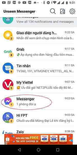 Hướng dẫn xem tin nhắn đã bị gỡ trên Messenger điện thoại Android