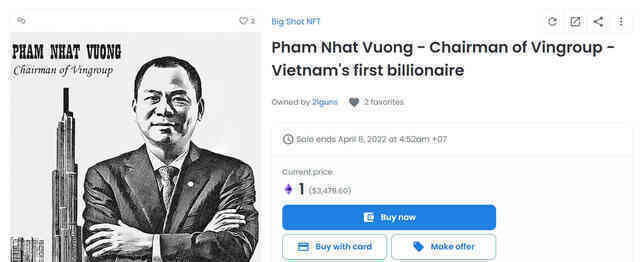 NFT hình tỷ phú Phạm Nhật Vượng giá bao nhiêu? - Ảnh 3. NFT hình tỷ phú Phạm Nhật Vượng giá bao nhiêu? - Ảnh 3.