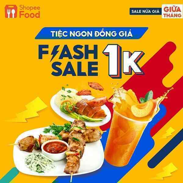 ShopeeFood Ngày 15 Sale Đồng Giá: Khám phá ngay bộ sưu tập món ngon chỉ từ 1.000 đồng