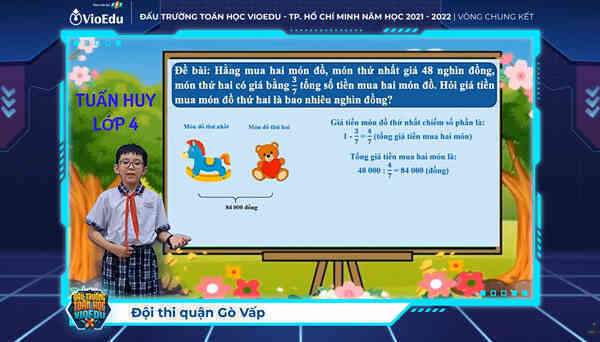 Học sinh TP.HCM thể hiện ấn tượng tại sân chơi trực tuyến Đấu trường Toán học VioEdu