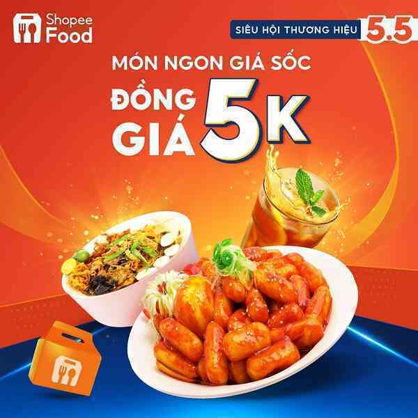 5 ưu đãi “hủy diệt” của ShopeeFood 5.5: Đồng giá 5K, giảm 50%, hoàn xu 55K