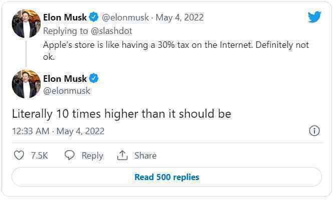 Elon Musk chê bai phí 30% của Apple, nói 