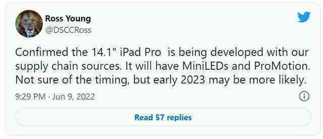 iPad Pro 14 inch mới: Màn hình Mini-LED, chip M2, ra mắt trong năm 2023