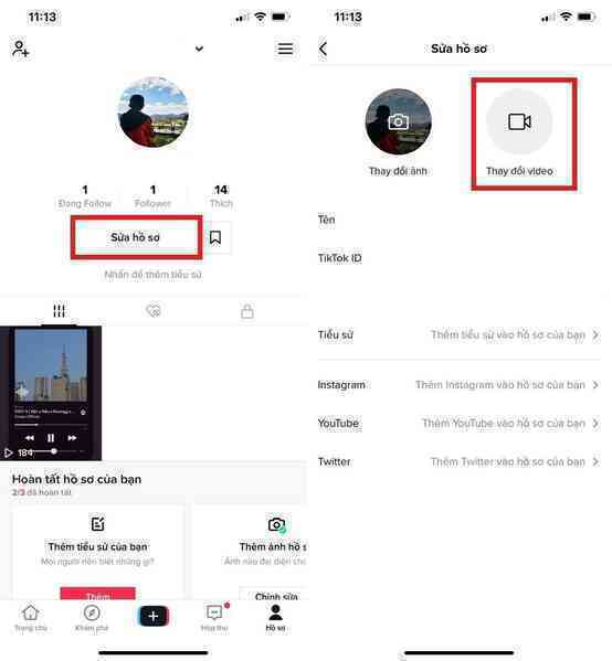 Hướng dẫn đổi hình đại diện TikTok thành video