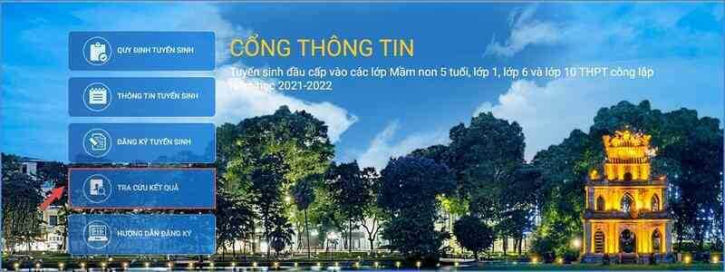 Hướng dẫn tra cứu kết quả tuyển sinh đầu cấp Hà Nội