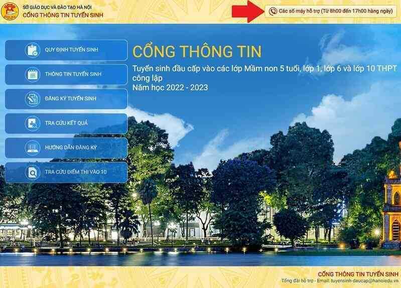 Danh sách đường dây nóng tuyển sinh đầu cấp Hà Nội