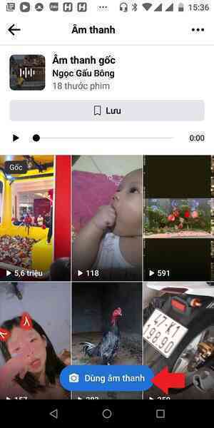Hướng dẫn dùng lại âm thanh clip khác trên Facebook Reels