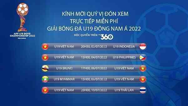 Viettel sở hữu bản quyền phát sóng Giải Vô địch U19 Đông Nam Á 2022