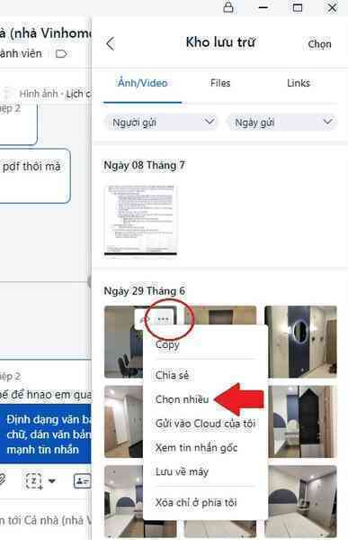 Hướng dẫn tải ảnh Zalo về hàng loạt