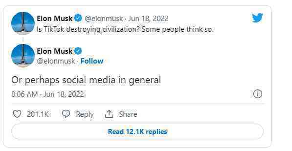 Elon Musk: TikTok đang đẩy nhanh quá trình thoái trào của một nền văn minh - Ảnh 2.