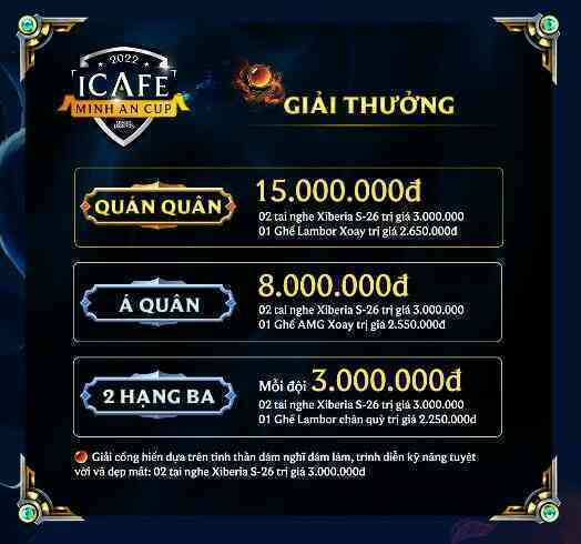 iCafe Minh An Cup 2022 - Giải đấu LMHT siêu khủng với tổng giá trị đến 200.000.000Đ - Ảnh 3. iCafe Minh An Cup 2022 - Giải đấu LMHT siêu khủng với tổng giá trị đến 200.000.000Đ - Ảnh 3.