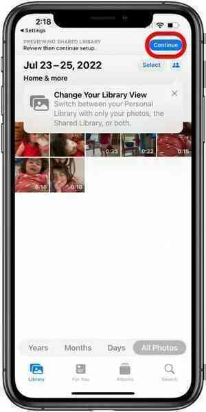 Hướng dẫn tạo thư viện chia sẻ ảnh tự chọn trên iOS 16