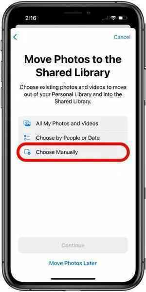 Hướng dẫn tạo thư viện chia sẻ ảnh tự chọn trên iOS 16