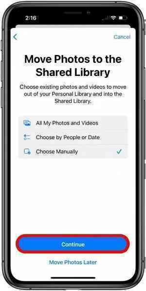 Hướng dẫn tạo thư viện chia sẻ ảnh tự chọn trên iOS 16