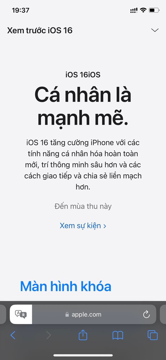 iOS 16 cập nhật tính năng mới trên iPhone khiến người dùng Việt vui mừng