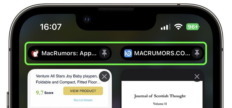 Ghim tab trên Safari iOS 16 như thế nào?