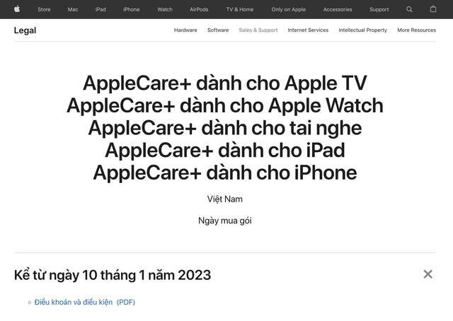 Apple triển khai dịch vụ bảo hành iPhone bị rơi vỡ, vào nước tại Việt Nam