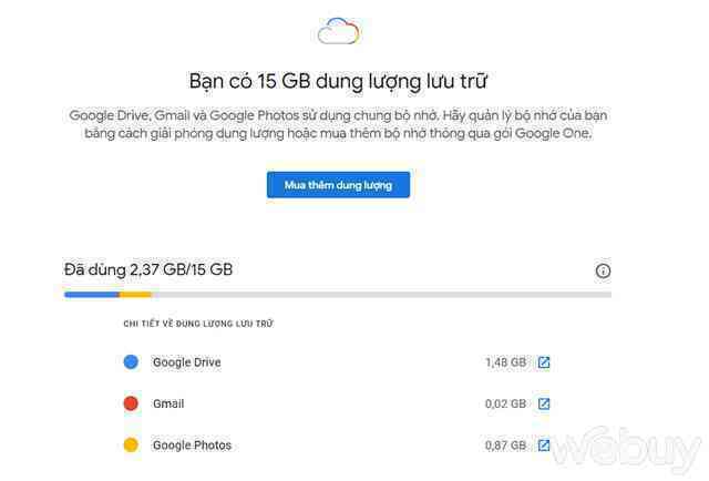 Làm gì khi dung lượng Google Drive và Gmail bị đầy?