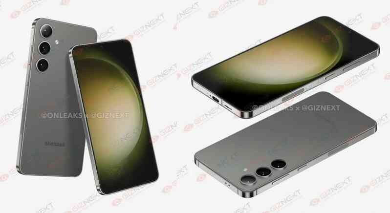 Bản dựng hoàn chỉnh cho thấy thiết kế tổng thể của Galaxy S24+ (Ảnh: OnLeaks).