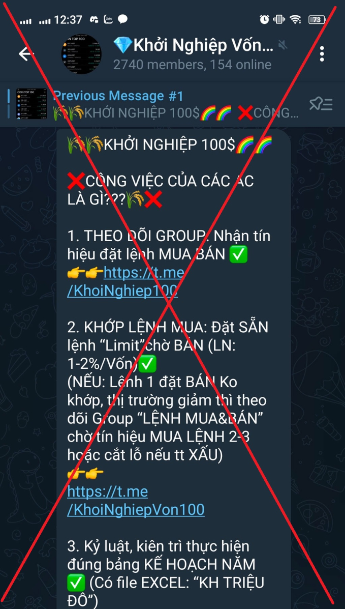 Cần cảnh giác với chiêu thức lừa đảo trên Telegram - Ảnh 2. Cần cảnh giác với chiêu thức lừa đảo trên Telegram - Ảnh 2.