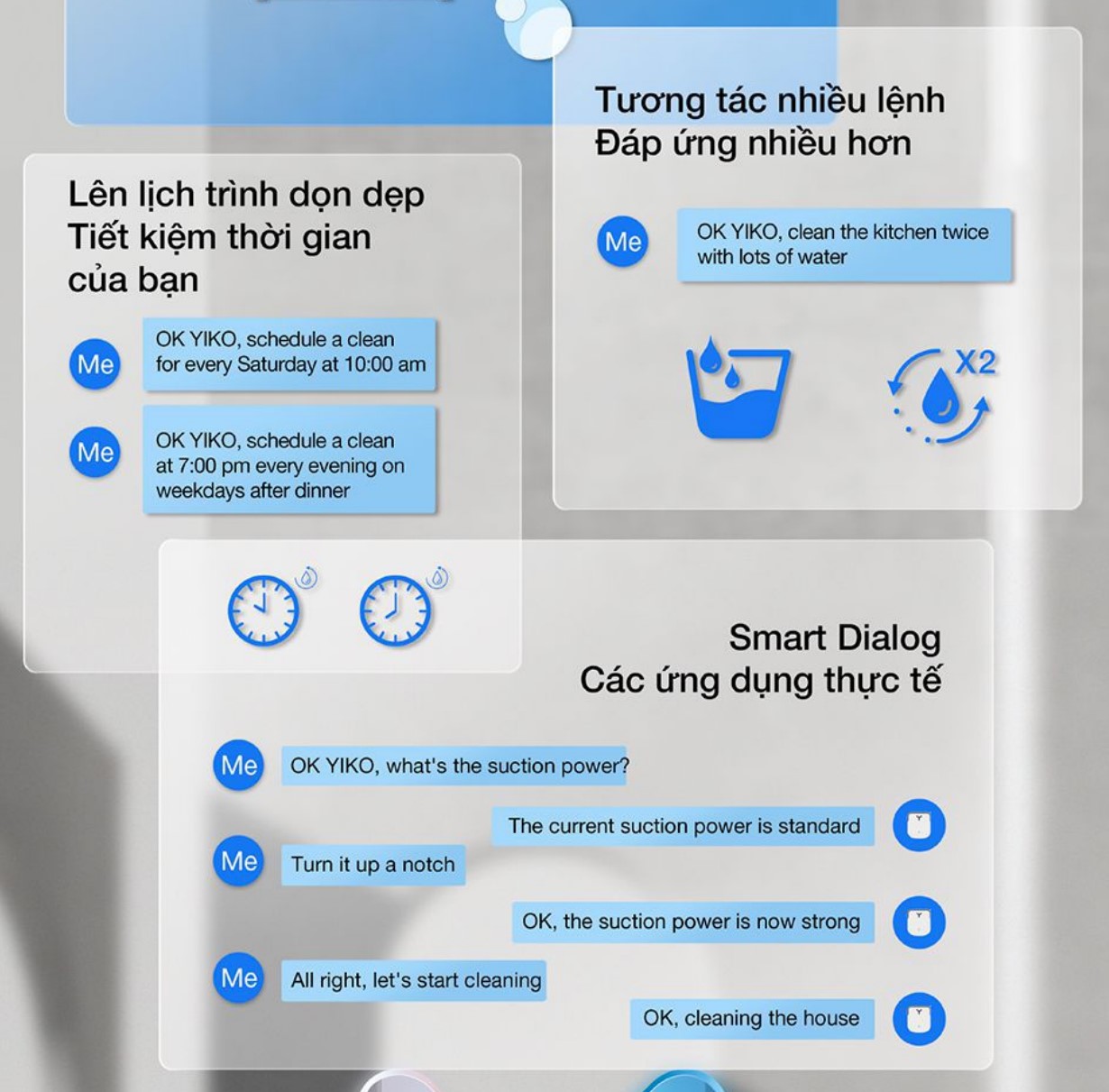 Lau hút mạnh, dock sạc đa năng hay tích hợp AI chưa phải tất cả, trợ lý ảo giọng nói mới là điểm nhấn sáng tạo của Deebot X2 Omni - Ảnh 3. Lau hút mạnh, dock sạc đa năng hay tích hợp AI chưa phải tất cả, trợ lý ảo giọng nói mới là điểm nhấn sáng tạo của Deebot X2 Omni - Ảnh 3.