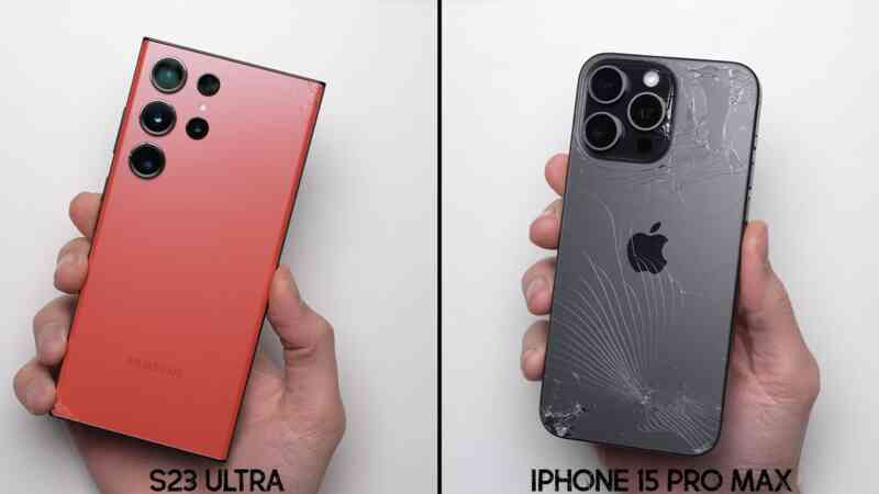 Mặt lưng iPhone 15 Pro Max bị vỡ nghiêm trọng sau bài kiểm tra cuối cùng (Ảnh chụp màn hình).