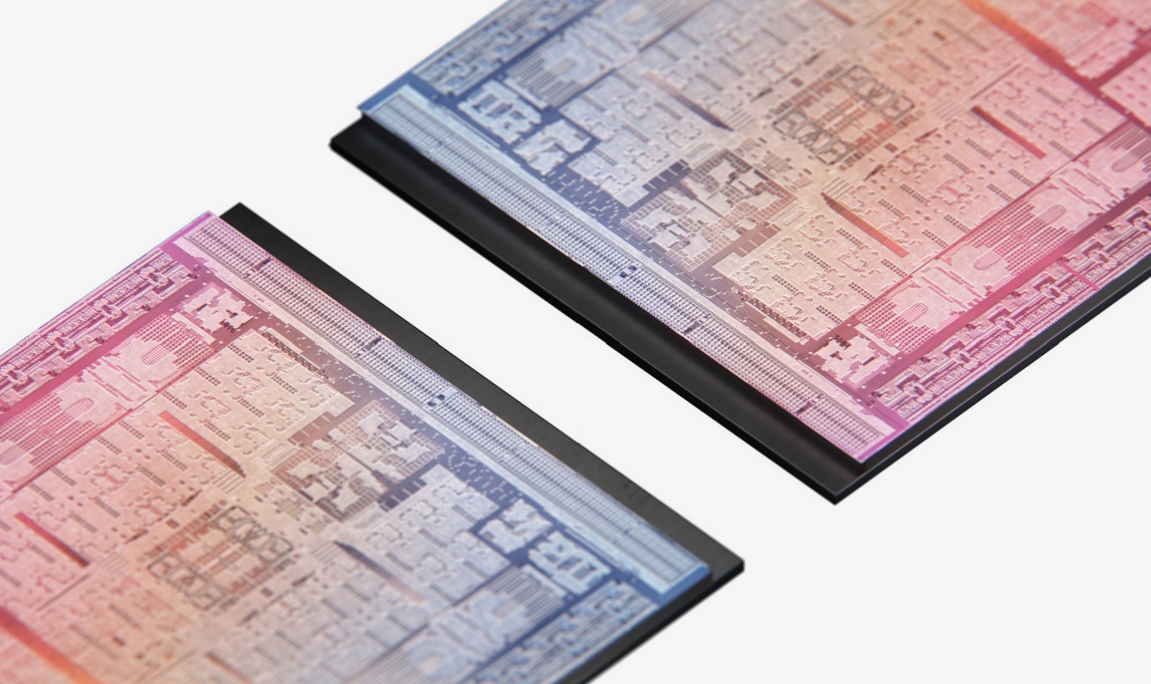 Kiến trúc đóng gói UltraFusion của Apple sử dụng một bộ chuyển đổi silicon kết nối khuôn của hai chip M2 Max để tạo ra M2 Ultra_.jpg