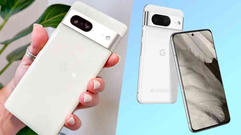Pixel 8 có thiết kế nhỏ gọn, vẫn không được trang bị camera tele như trên Pixel 8 Pro (Ảnh: T.G/Onleaks).