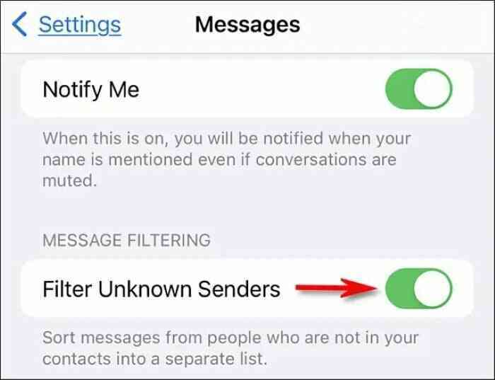 Cách ẩn tin nhắn spam từ người lạ trên iPhone - Ảnh 2. Cách ẩn tin nhắn spam từ người lạ trên iPhone - Ảnh 2.