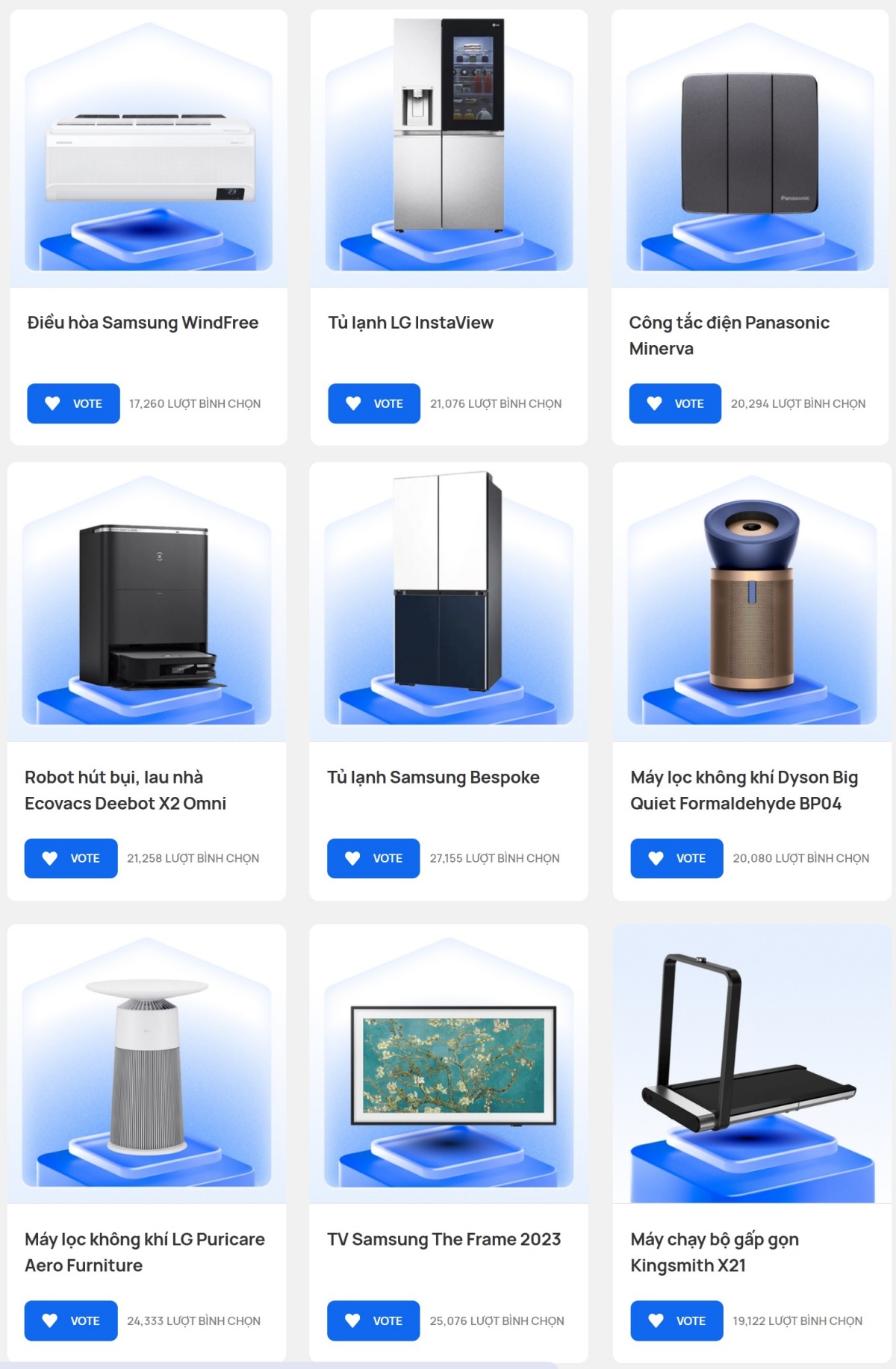 Đề cử Thiết bị gia đình có thiết kế Đổi mới sáng tạo: Samsung, LG tranh giành số vote, tủ lạnh Bespoke dẫn đầu với lợi thế này