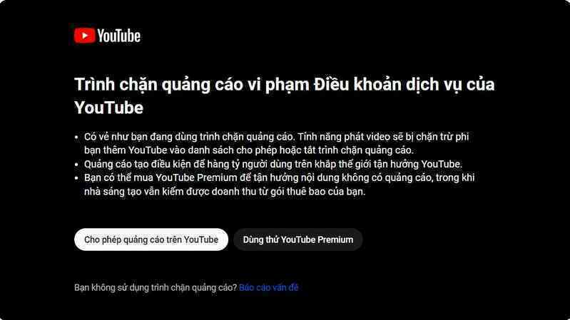 YouTube "trấn áp" trình chặn quảng cáo, người dùng muốn xem video không quảng cáo phải mua gói Premium
