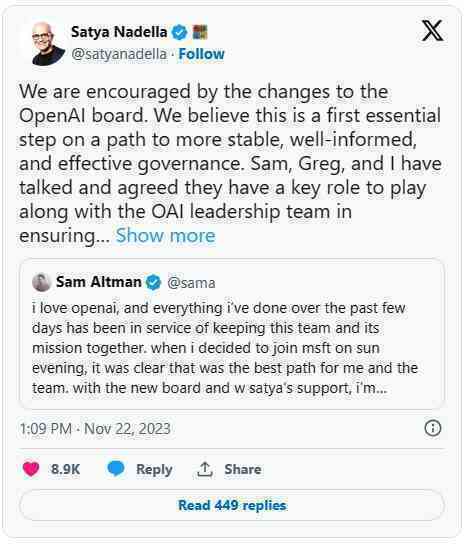 Cái kết có hậu cho drama tại OpenAI: Sam Altman trở lại làm CEO- Ảnh 4. Cái kết có hậu cho drama tại OpenAI: Sam Altman trở lại làm CEO- Ảnh 4.