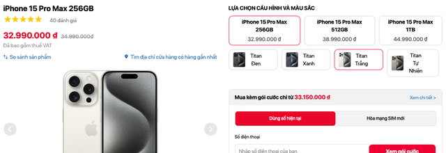 Các nhà bán lẻ chạy đua giảm giá iPhone 15 Pro Max dịp Black Friday: TGDĐ, FPT Shop, CellphoneS… đâu là nơi bán rẻ nhất?- Ảnh 3. Các nhà bán lẻ chạy đua giảm giá iPhone 15 Pro Max dịp Black Friday: TGDĐ, FPT Shop, CellphoneS… đâu là nơi bán rẻ nhất?- Ảnh 3.