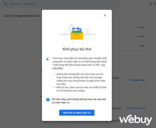 Những giải pháp giúp giải phóng không gian lưu trữ cho Google Photos- Ảnh 5. Những giải pháp giúp giải phóng không gian lưu trữ cho Google Photos- Ảnh 5.
