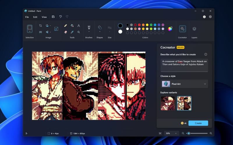 Ra mắt gần 40 năm nhưng MS Paint vẫn được cập nhật tính năng tạo ảnh bằng AI DALL-E 3, chỉ cần nhập mô tả bằng văn bản là có ngay kết quả