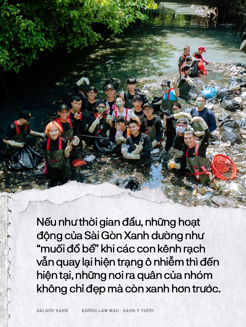Trưởng nhóm Sài Gòn Xanh nói về hàng trăm tình nguyện viên ngâm mình dưới kênh đen: “Tụi mình không làm màu!” - Ảnh 10. Trưởng nhóm Sài Gòn Xanh nói về hàng trăm tình nguyện viên ngâm mình dưới kênh đen: “Tụi mình không làm màu!” - Ảnh 10.