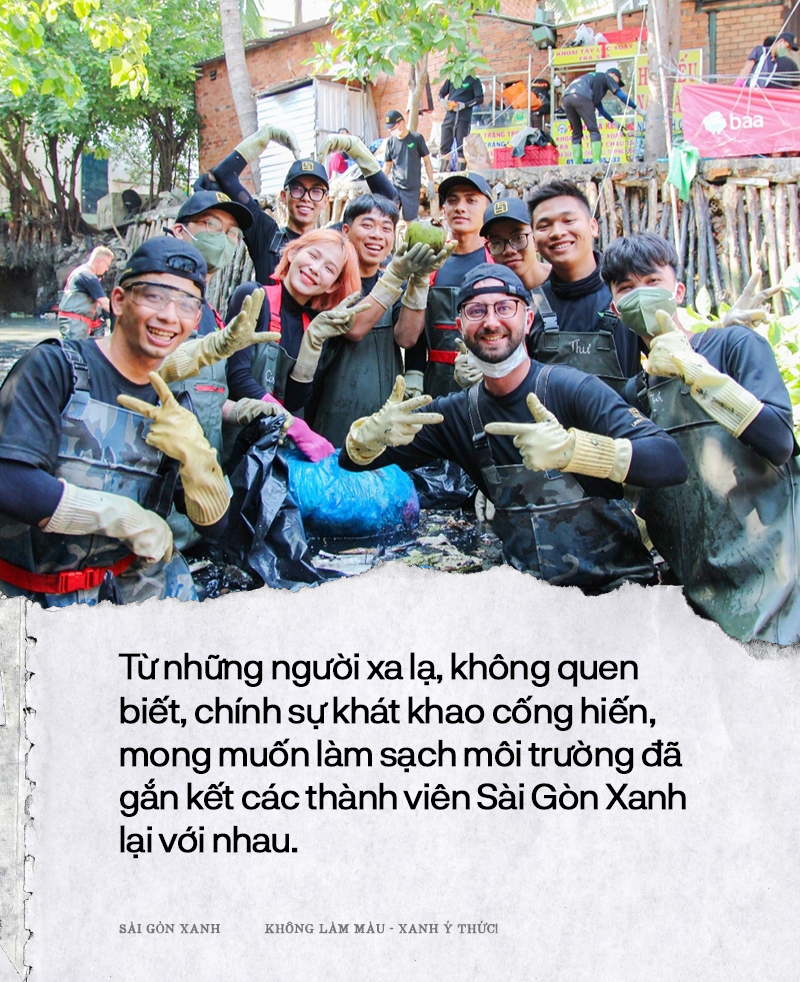 Trưởng nhóm Sài Gòn Xanh nói về hàng trăm tình nguyện viên ngâm mình dưới kênh đen: “Tụi mình không làm màu!” - Ảnh 3. Trưởng nhóm Sài Gòn Xanh nói về hàng trăm tình nguyện viên ngâm mình dưới kênh đen: “Tụi mình không làm màu!” - Ảnh 3.