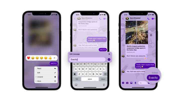 Người dùng Messenger có thể sửa tin nhắn sau khi gửi