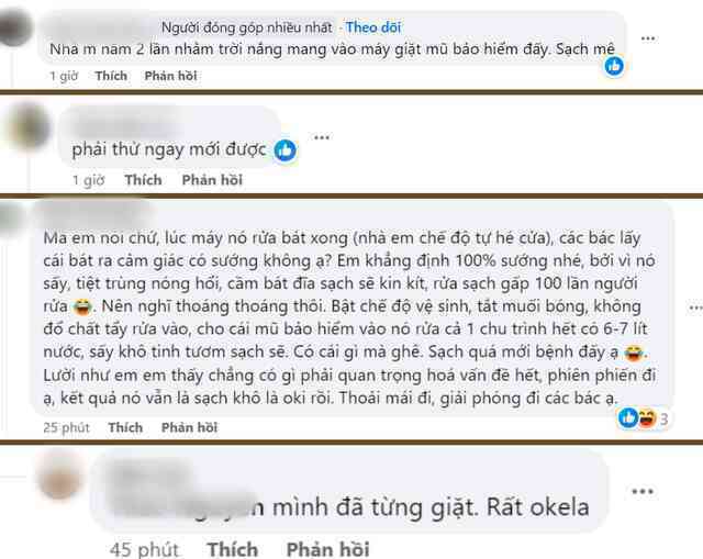 Tranh cãi chuyện giặt mũ bảo hiểm bằng máy rửa bát: Người ủng hộ, người lại thấy “rùng mình”- Ảnh 5. Tranh cãi chuyện giặt mũ bảo hiểm bằng máy rửa bát: Người ủng hộ, người lại thấy “rùng mình”- Ảnh 5.
