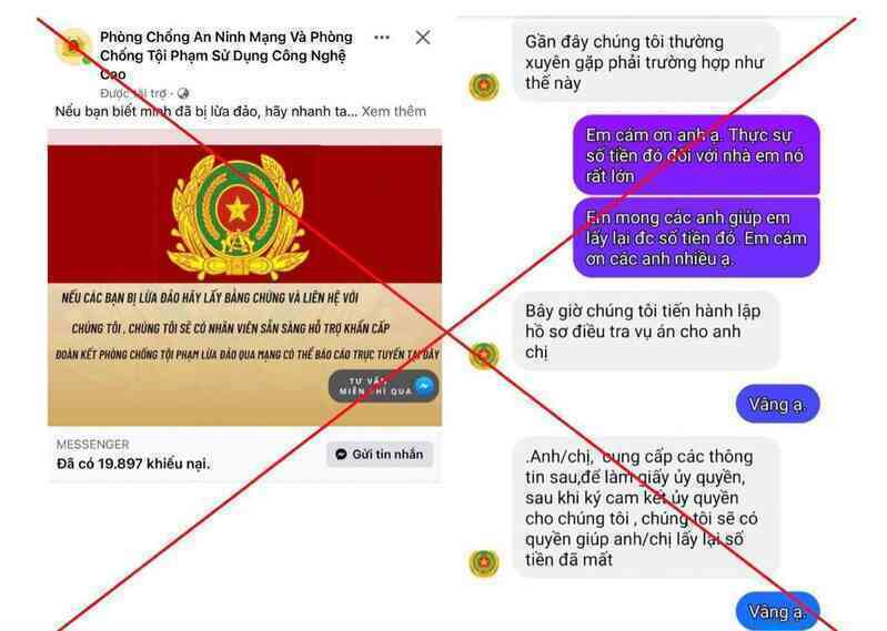 Công an Hà Nội cảnh báo giả mạo Phòng ninh mạng hỗ trợ lấy lại tiền lừa đảo