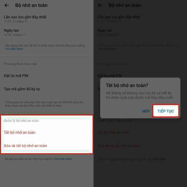 Cách tắt bộ nhớ an toàn trên Messenger để tránh phiền toái khi dùng thiết bị khác- Ảnh 3. Cách tắt bộ nhớ an toàn trên Messenger để tránh phiền toái khi dùng thiết bị khác- Ảnh 3.
