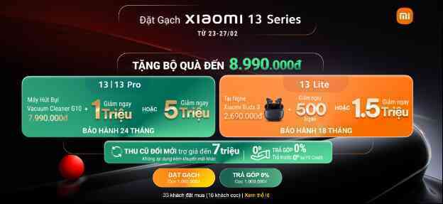 TGDĐ mở đặt trước Xiaomi 13 Series từ 22,99 triệu, ưu đãi đến 8,99 triệu đồng - Ảnh 5. TGDĐ mở đặt trước Xiaomi 13 Series từ 22,99 triệu, ưu đãi đến 8,99 triệu đồng - Ảnh 5.