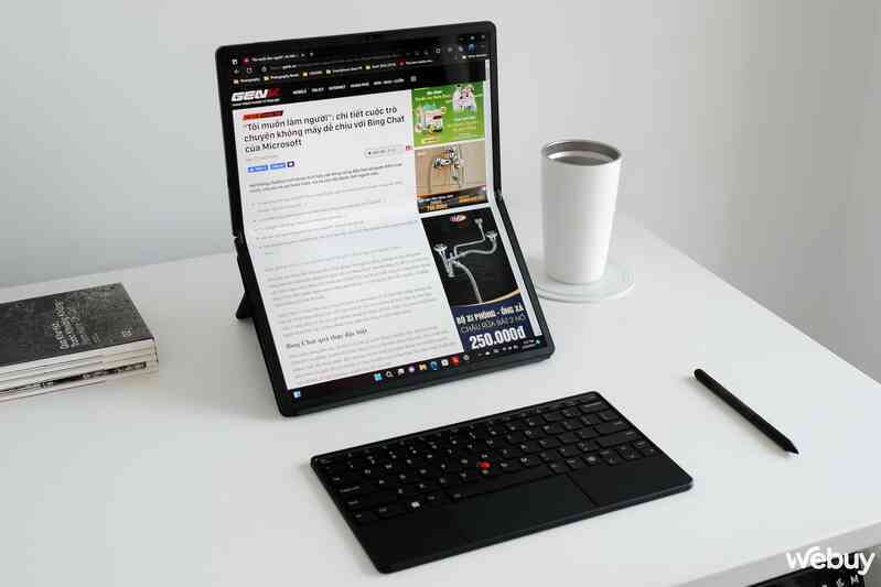 Cận cảnh Lenovo ThinkPad X1 Fold 16 Gen 1: Laptop doanh nhân 16 inch trong thân hình máy tính bảng