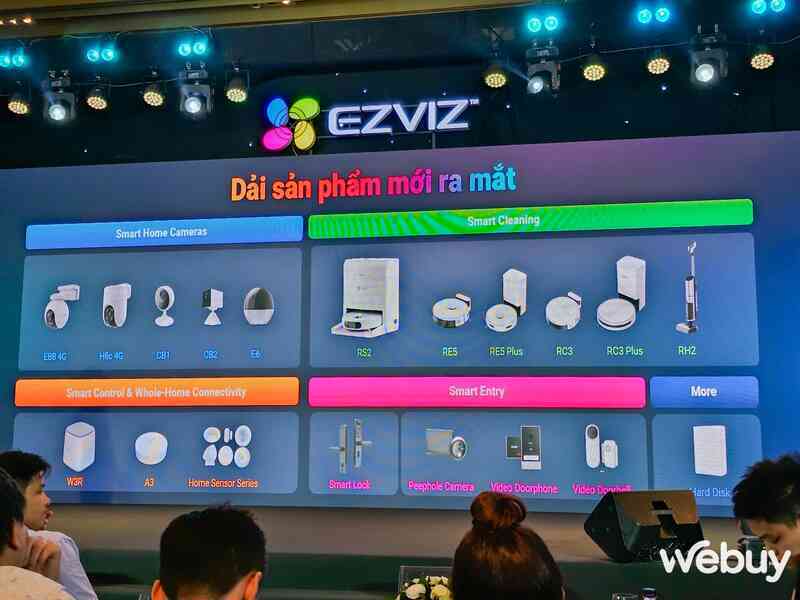 EZVIZ ra mắt loạt sản phẩm mới: Camera giám sát tích hợp 4G, Robot hút bụi tự động, cây lau nhà thông minh cùng nhiều thiết bị quản lý Smarthome khác